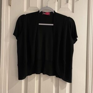 Vintage Y2K Black Half Sweater Size Large.